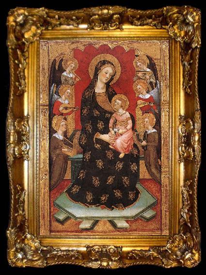 framed  SERRA, Pedro Madonna with Angels Playing Music, ta009-2